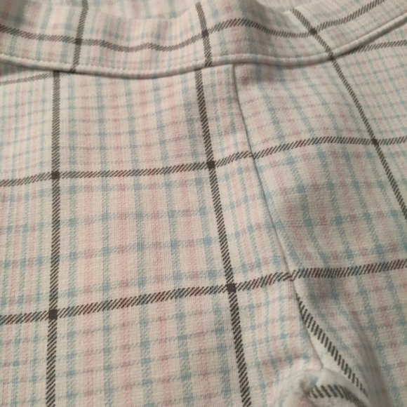 NWT Janie and Jack Plaid Ponte Button Cuff Pants, 2T - Picture 2 of 7